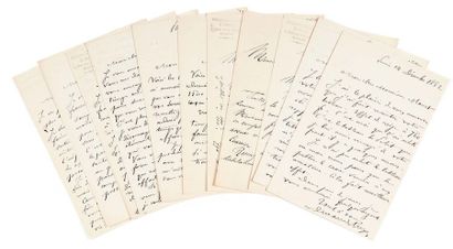 PAUL DURAND-RUEL (1831-1922) Réunion de 15 lettres autographes signées à Claude Monet
Paris,...