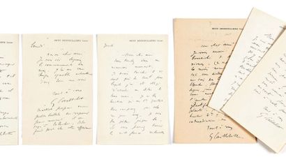 Gustave CAILLEBOTTE (1848-1894) Réunion de 11 lettres autographes signées à Claude... Gazette Drouot