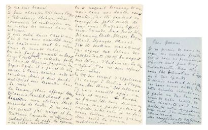 Marc CHAGALL (1887-1985) Lettre autographe signée et manuscrit autographe
[S.l.n.d.]
16...