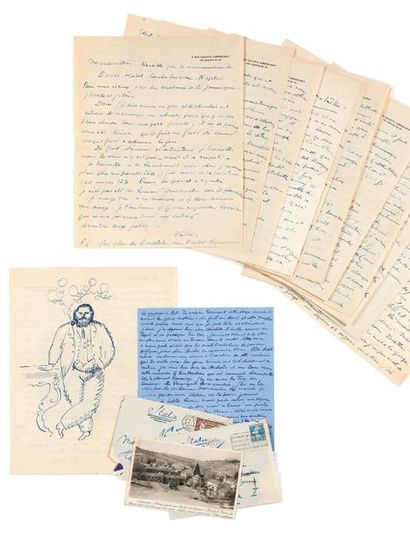 Kees VAN DONGEN (1877-1968) Réunion de 15 lettres autographes dont 1 comportant un...