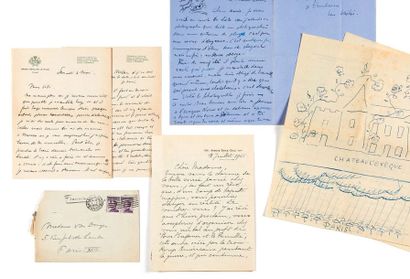 Kees VAN DONGEN (1877-1968) Réunion de 6 lettres autographes dont 5 signées et 2...