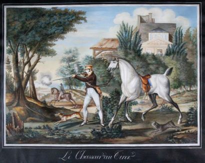Horace Vernet Atelier d'Horace VERNET
Le Chasseur au tirer
gouache
26 x 35 cm
(u... Gazette Drouot