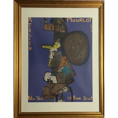 null ESTEVE Maurice (1904-2001). "New-York Us bank street". Lithograph signed in...