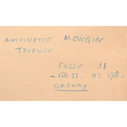 null JONAS Lucien (1880-1947). "Portrait d'Antoinette Mongin, trieuse à la fosse...