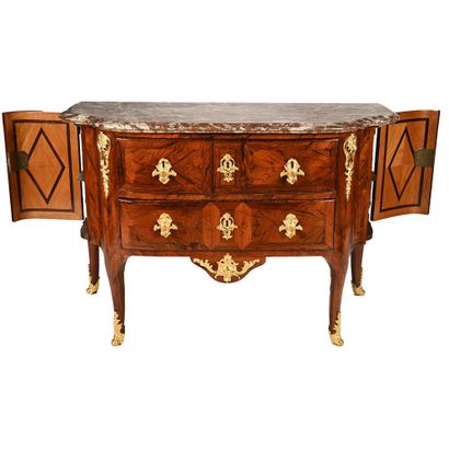 null DOIRAT Etienne. (Attributed to). RARE REGENCE JUMPING COMMODE with doors. It...
