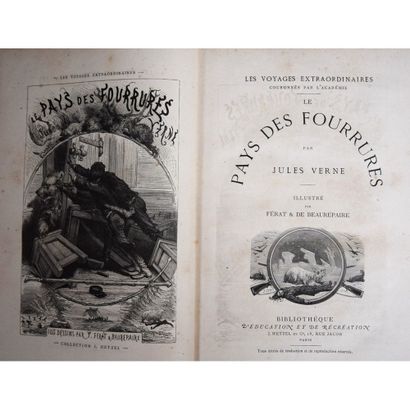 null Jules Verne, le pays des fourrures, P., Hetzel, S.D., [1872-73], second plat...