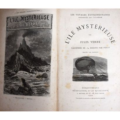 null Jules Verne, l’ile mystérieuse, P., Hetzel, S.D., Cat. [1875], cartonnage violet,...