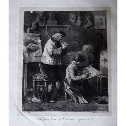 Hippolyte Bellangé (1800-1866) Croquis lithographiques,...