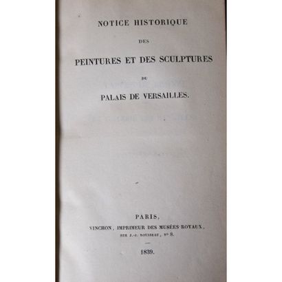 null Notice historique des peintures et des sculptures du Palais de Versailles, P.,...