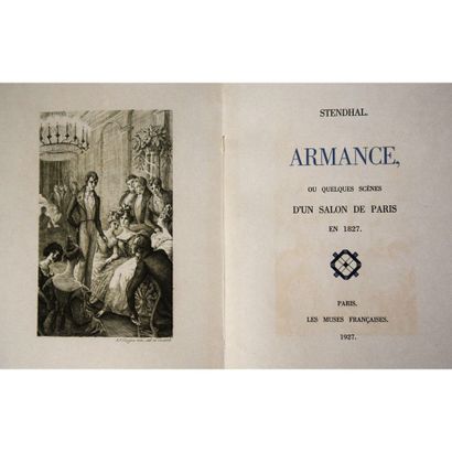 null Stendhal, armance, édition ornée de gravures au burin sur cuivre par A.-F. Cosÿns,...