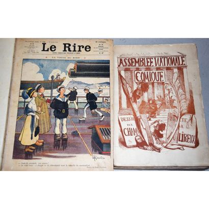 null (Caricature) Le Rire, 1925, demi-percaline époque. On joint. Lireux, assemblée...