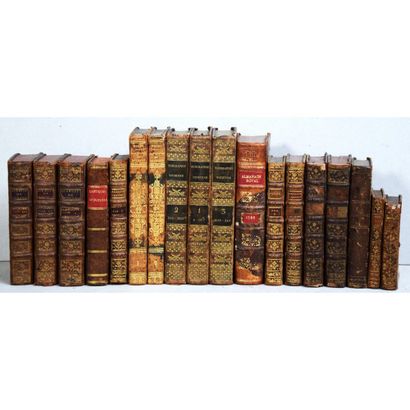 null Réunion de 18 volumes reliés XVIIIe, XIXe. Biographie moderne, 3 vol., 1816....