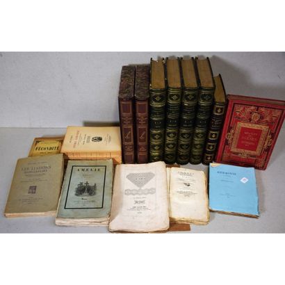 null Réunion de 18 volumes, reliés, brochés. Chénier, œuvres, 1927, 3 vol. Lesseps,...