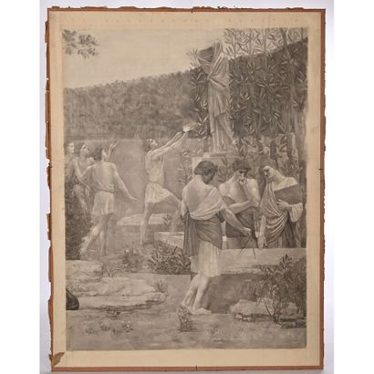 null PUVIS de CHAVANNES Pierre. (1824-1898) et son atelier. «La physique et la géométrie»....