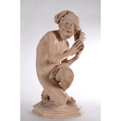  CARPEAUX Jean-Baptiste. (1827-1875). «Le petit pêcheur napolitain à la coquille».... Gazette Drouot