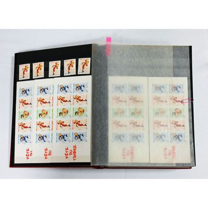 null France Petit stock de timbres neufs** 1960/2000 par multiples à partir de 1980....