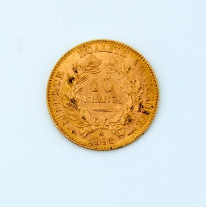 null 1 piece of 10 francs gold Ceres - Third Republic, year 1896