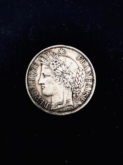 null 1 pièce de 5 francs argent - IIIe République année 1870.