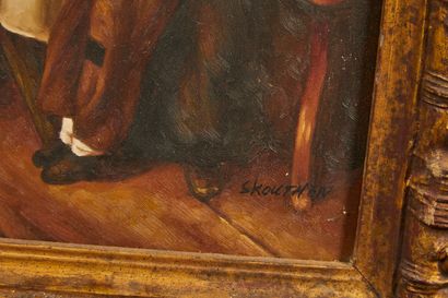 null In the taste of the 19th century

The beakful, 

Oil on panel, signed lower...