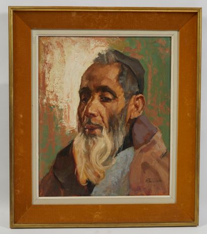 null * Raymond TELLIER (1897-1985). 

Le vieux prophète juif

Huile sur toile signée...