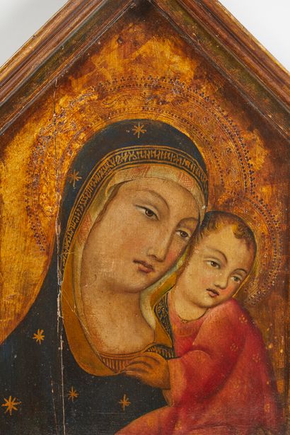 null In the taste of Sano DI PIETRO 

Virgin and Child

Oil on panel in a painted...