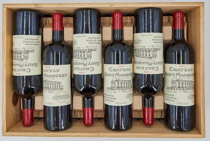 null WOODEN BOX 12 BT CHATEAU HAUT-MARBUZET SAINT-ESTEPHE - year 1999