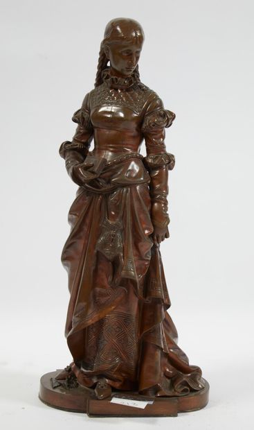 null * Eutrope BOURET (1833-1906)

Figure féminine romantique 

Sculpture en bronze...
