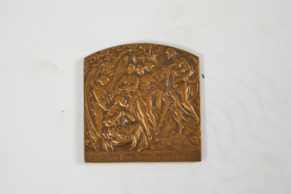 null * Floris DE CUYPER. 

Jan VON RUYSBROECK

Plaque hommage en bronze doré réalisée...