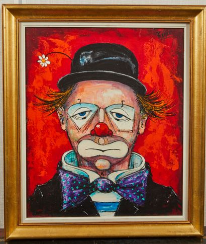 null Julien PORISSE (1927). 

Original clown

Painting on canvas signed in the upper...