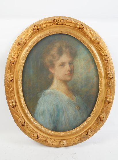 null * Henry -Joseph CASTAING ?(1860-1918). 

Portrait de Madeleine

Pastel format...