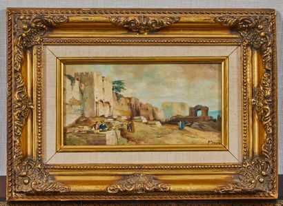 null Pierre SAEZ (born in 1955). 

Landscapes and ancient ruins

Pair of oils on...