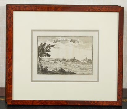 null Set of 6 framed engravings showing respectively views of the cities of :

LENS...