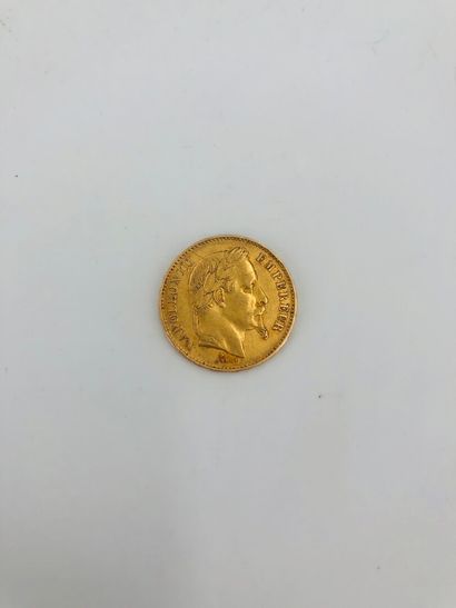 null 20 F gold NIII 1869 BB strasbourg, weight 6,4 g