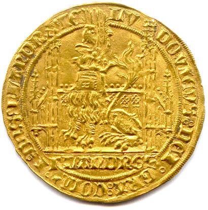 null BELGIQUE - FLANDRE - LOUIS DE MÂLE 1346-1384

Lion assis à gauche sur une estrade...