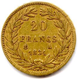 null LOUIS-PHILIPPE Ier 

9 août 1830 - 24 février 1848

20 Francs or (tête nue)...