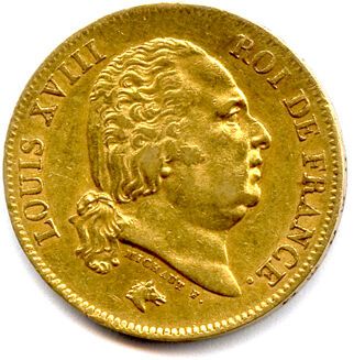 null LOUIS XVIII 8 juillet 1815 - 16 septembre 1824

40 Francs or (tête nue) 1818...