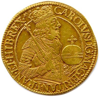  ÉCOSSE - CHARLES Ier 1637-1642 
Son buste à mi-corps, couronné, cuirassé, tenant...