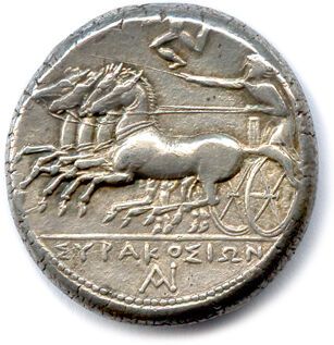 null SICILE - SYRACUSE 1ère période d'Agathoclès 317-310

Tête d'Aréthuse couronnée...