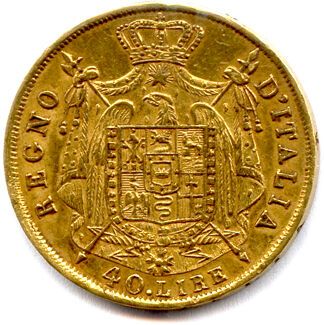 null NAPOLEON I 

King of Italy 18 May 1805 - 11 April 1814

40 Lire in gold 1808...