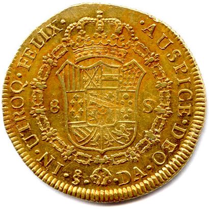 null CHILE - CHARLES III 1756-1788

His cuirassed bust. R/. Coat of arms.

 Friedberg...