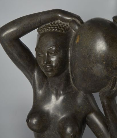 null Riccardo SCARPA ( 1905-1999).

Femme africaine à la cruche ( 1946)

Sculpture...
