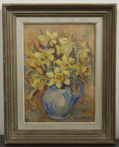 null Henri BOEZ ( 1892-1972). 

Vase de jonquilles

Aquarelle sur papier signée en...