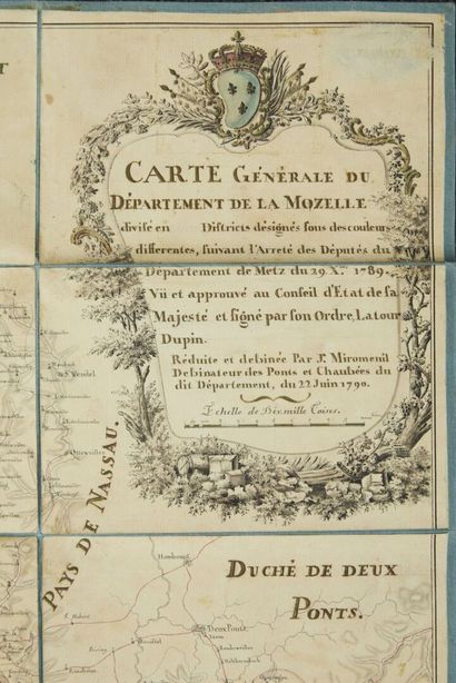null MIROMENIL, Jean. 

Carte Générale du Département de la Mozelle divisé en ( )...