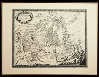 null Deux plans de la Ville d'ARRAS de 1654: 

- Plan du siège d'Arras 

- Partie...