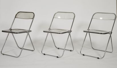 null GIANCARLO PIRETTI DESIGNER & CASTELLI ÉDITEUR

Suite de 3 chaises Plia, (modèle...