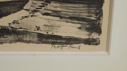 null PETIT PAUL (1920-2009).

Ensemble de 3 lithographies noir et blanc signées

-...