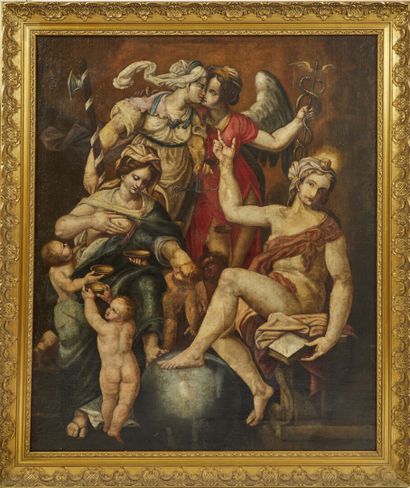 null Suiveur de Jacob de BACKER ( 1545-1585)

Allégorie

Huile sur toile 

108x8...