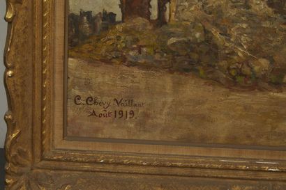 null Constance CHEVY-VAILLANT ( début XXe).

Beffroi en ruines

Huile sur toile signée...