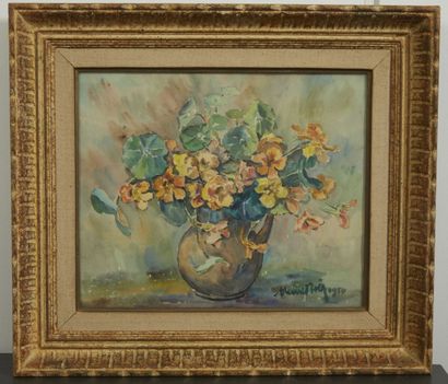 null Henri BOEZ ( 1892-1972). 

Vase de fleurs

Aquarelle sur papier signée en bas...