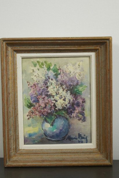 null Henri BOEZ ( 1892-1972). 

Vase de lilas

Aquarelle sur papier signée en bas...
